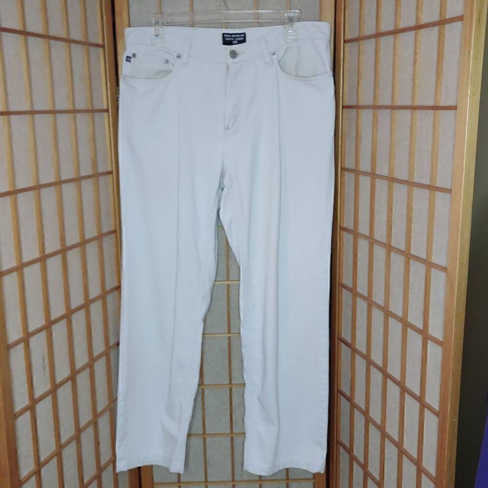 Polo Jeans Co. Ralph Lauren Men's Straight Leg Saturday Jean White Size 8x29